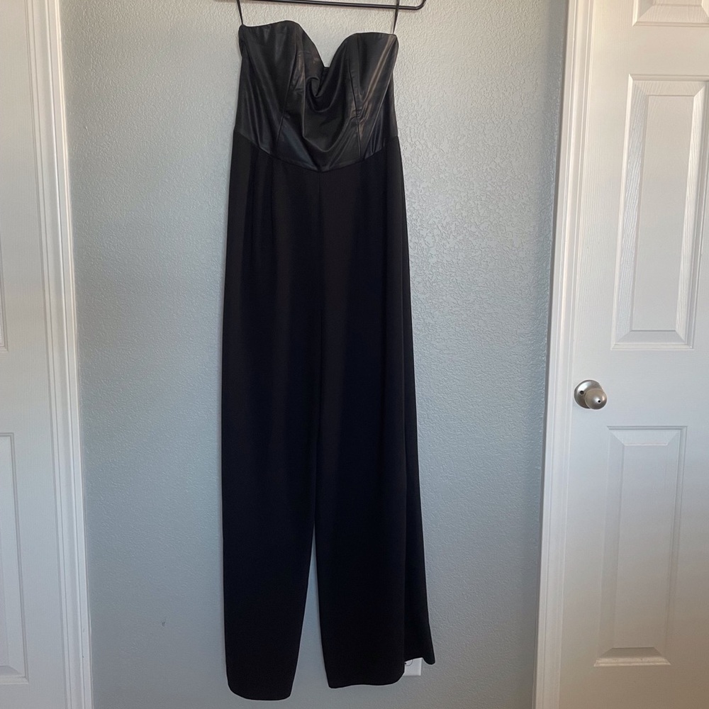 L Forever 21 Strapless Black Jumpsuit